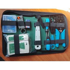 Combination network cable testing toolkit crimp pliers battery and cable stripper,hand networking toolkit