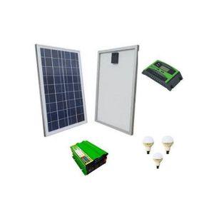 Solar 50Watt Charger Controller, 300Watt Inverter - WHITE & GREEN