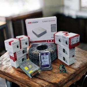 Hikvision 8 1080P Full HD 2MP High Quality Material Long Lasting CCTV Cameras Complete System Kit Package -100M Rg59 Coaxial Cable+500GB Harddisk + 8 Channel DVR Machine