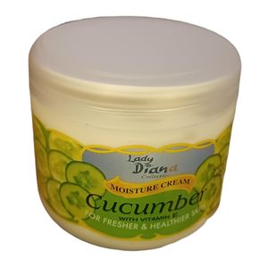 Lady Diana MOISTURE CREAM Cucumber With VITAMIN E Fresher Healthier Skin cf