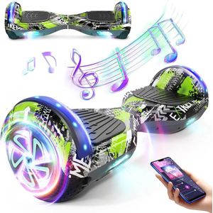 Electric Self Balancing Hoverboard 6.5 Inch 8 Inch 10 Inch with LED Light Effects Rechargeable Smart Balance Scooter for Kids & Adults