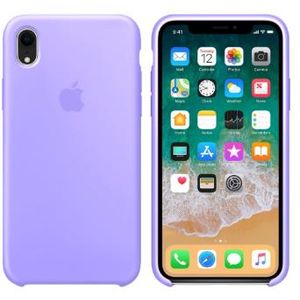 Soft Flexible Silicone Case for iPhone XR, Shockproof Anti-Scratch Slim TPU Protective Back Cover (Purple)