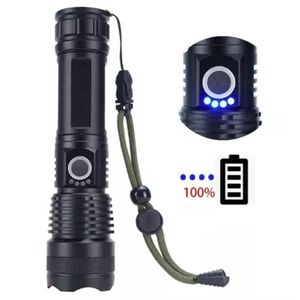 2000 Lumens XML T6 LED Flashlight – High-Intensity Zoomable Torch with Adjustable Beam for Hiking, Camping, and Survival