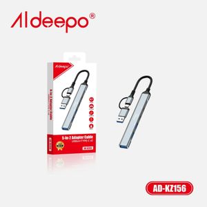 Aldeepo AD-KZ156 5-in-2 USB 3.0 + Type-C Adapter Cable