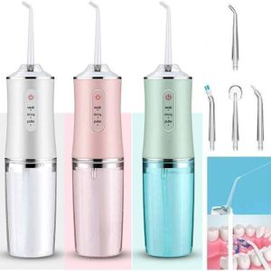Oral Irrigator 4 Jets 3 Mode Usb Rechargeable Water Flosser Portable Water Jet Waterproof Irrigator Teeth Cleaner