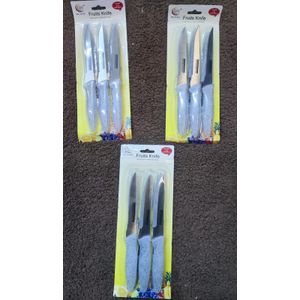 6 pcs marble handle heavy duty stainless steel steak knives / fruit knives.