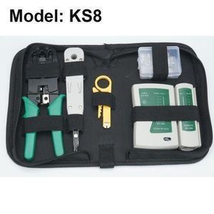 Toolkit Lan Tester RJ45 Crimping Pliers Portable LAN Network Repair Tool Kit Cable Tester AND Plier Crimp Crimper Clamp