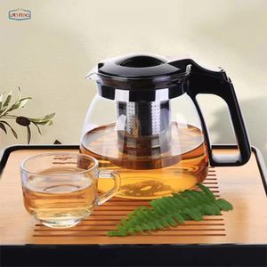 High temperature resistant borosilicate glass infusion tea pot with Stainless steel strainer. 500ml