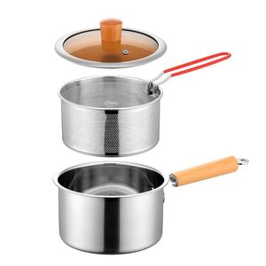 Stainless Steel Deep Fry Pot – 2.5L Multi-Use Frying & Milk Boiler