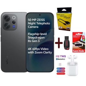 Vivo V70, 5G, 12GB RAM + 512GB ROM Storage, 50MP, Battery 6500mAh, (1 YEAR WARRANTY) - Black + FREE GIFTS