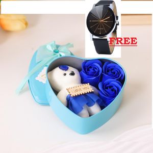 Valentine Deal on Gift box, Teddy With Flowers Plus FREE Watch