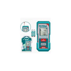 TOTAL Laser Distance Measure Meter 50M Digital Laser Rangefinder Tape Portable Electronic Measuring Device Measure Area Volume Angle Pythagorean with LCD Display IP54 Waterproof