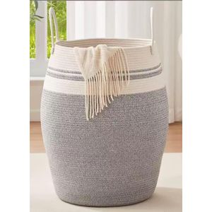 Large 65L Cotton Rope/ decorative woven Basket with extended handles