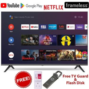 Royal LE4300R1T2-SA- 43" Inch FHD Smart-Digital Android 11TV,FRAMELESS-NETFLIX+FREE GIFTS 