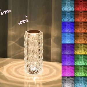3D Touch Rose Lamp – 16 Colors LED Light, USB Rechargeable, Touch Sensor Control