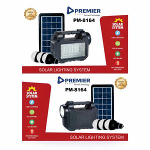 Premier Solar Lighting Kit With LED Bulbs And Charging Panel