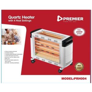 Quartz room heater with 4 heat settings