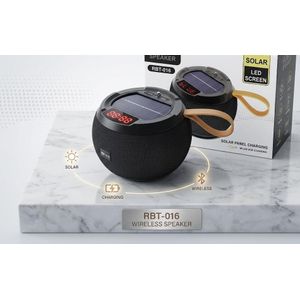 RBT 016 Portable Bluetooth Speaker FM Radio USB TF Card AUX Solar Rechargeable Wireless Radio
