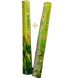 Sac Camphor + Eucalyptus INCENSE STICKS AIR FRESHENERS AROMATHERAPY Home Office Shop OIL INFUSED USE LIKE REED DIFFUSER nk