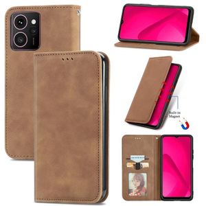 Caseme For HMD Skyline Retro Skin Feel Magnetic Flip Leather Phone Case(Brown)