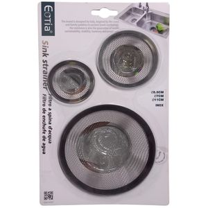 Eotia 3in1 (5.5cm7cm11cm)STAINLESS STEEL (INOX) MESH SINK STRAINER _ Effective Filtration  Clog Prevention  Kitchen Sinks  Bathrooms  Bathtubs  Laundry Rooms