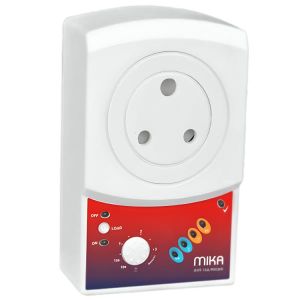 Mika MVP15AVS 15 Amp Voltage Protector – Automatic AC Stabilizer with Surge Protection for Refrigerator, TV & Home Electronics – Delayed Restart & Over/Under Voltage Cut-Off