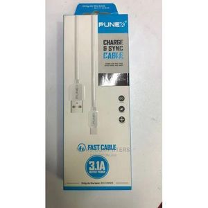 Punex PU-100 Charge & Sync Cable, 3.1A - Fast Charging & Data Transfer - Blue