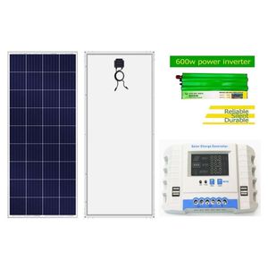 Sunlight Solar 350 W Solar Panel All Weather Solar Panel + Free 20A Solar Charge Controller + Free 600W Solar Power Inverter   DC To AC Solar Inverter