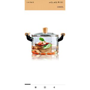 2.5l Transparent Glass Cooking Pots
