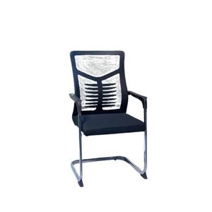 Executive Secretarial Office Chair Without Wheels Comfortable & Ergonomic-Black