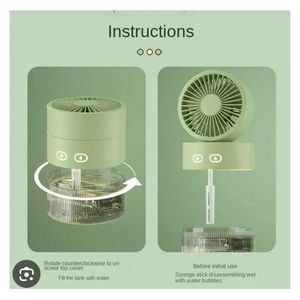 3 speed 35ml/h rechargeable portable fan with humidifier