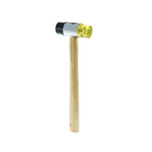 PROFESSIONAL RUBBER & PLASTIC HAMMER WITH WOODEN HANDLE 