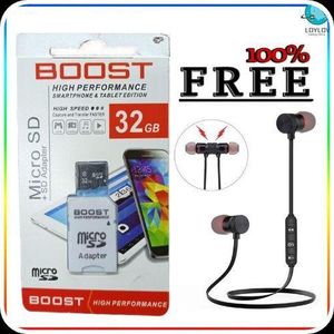 Boost 32GB Memory Card - 32 GB Micro SD + Free Neckband Earphone