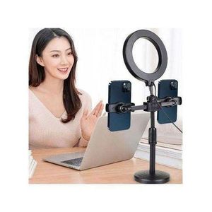 Original Ring Light Universal Dual Position Mobile Phone Clip Mini Metal Desktop Multi-function Tripod Bracket Holder