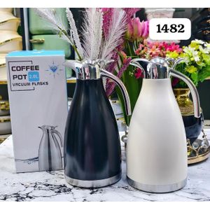 JP Unbreakable Vacuum Jug Thermal Coffee Carafe Insulated 2L, Vacuum Stainless Steel Tea Carafe Hot Coffee Pitcher Double Walled, 12 Hour Heat Retention, Multicolor