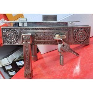 Wista Steel/Wooden Main Interior Door Lock -Antique finish, Heavy duty, Rust-Free, Complete 3 Keyed Set