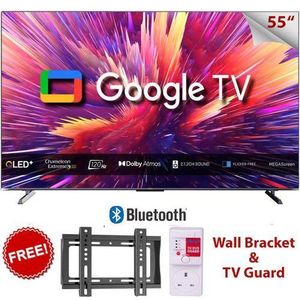 Skyworth 55Q6500H" QLED-4K Smart Google TV-55,NETFLIX APP+BRACKET+GUARD
