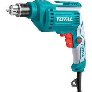 TOTAL TD2051026 Heavy duty 500W 10mm Corded Reversible Impact Drill Machine Kit for Home & DIY Use for drilling Wood, Metal & Concrete