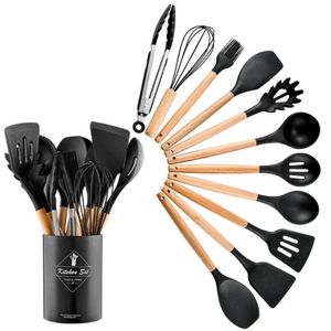 12 Pcs Kitchen Silicon Spoons Set