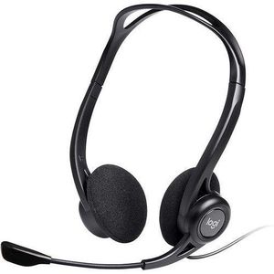 Logitech PC 960 USB Headset With Noise-Cancelling Microphone Stereo Audio Headphones For PC, Laptop, Call Center, Zoom, Teams & Online Meetings