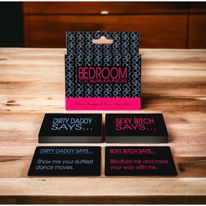 Adult Couples Bedroom Commands Card Game – 108 Cards Double Deck - Fun Romantic & Party Game for Couples - Date Night, Valentine’s & Hen Party Game (18+)
