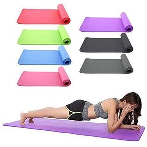  Natural Rubber Yoga Mat / Non Slip 5mm Thick Workout Mats for Women & Men / Wide Exercise Pad for Hot Yoga, Pilates, HIIT & Home Gym 