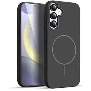 Samsung Galaxy S25 Plus Magsafe Black Soft- Matte Case,Slim Thin Magnetic Cover 