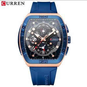 Curren Men's Chronograph 30M Water Resistant Wrist Watch with rubber straps