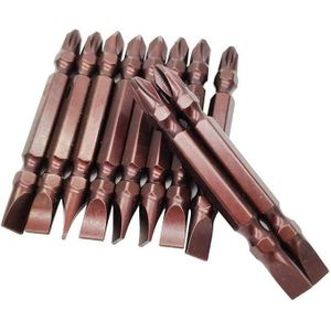 Screwdriver Bits Set 10pcs Screwdriver Drill Bits Double-ended Phillips & Star Slotted Screwdriver Set Cross Slot PH2