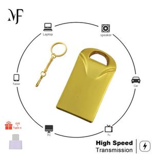 Metal OTG Key Chain Style Usb Flash Drive Type-c 64GB 512GB Memory Stick TB Large capacity Mini Pen Drive 2.0 3.0
