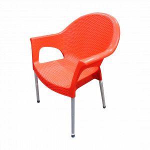 Kenpoly Bamboo Chair 2042 – Red Plastic, Indoor/Outdoor, Stackable