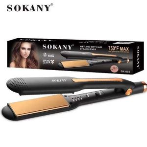 Sokany Hair Straightener/flat iron – 2 in 1 Wet to Dry Air Straightener with High-Speed Ionic Airflow, Straightens Using air, No Heat Damage, Smart Temperature Control 