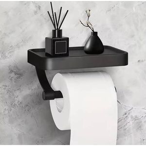 Un Branded Stainless Steel Tissue Holder with Phone Shelf