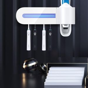 Toothbrush sterilizer wall mounted with 4 toothbrush spaces